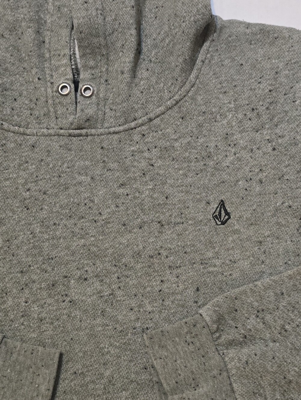 Volcom Boys Gray Fleece Pullover Hoodie Logo Hooded Pockets Size L/G 14